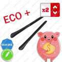 2 Embouts Silicone noirs pour Branches de lunettes