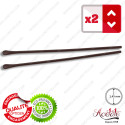 2 Embouts longs fin marrons pour Branches de lunettes