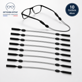 10x Cordons de sécurité pour lunettes soleil/vue