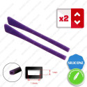 2 Embouts Silicone plats violets