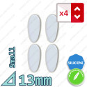 4x Coussinet de nez Silicone adhésif