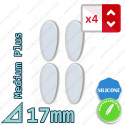 4x Coussinet de nez Silicone adhésif Medium Plus