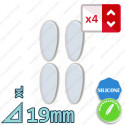 4x Coussinet de nez Silicone adhésif XL